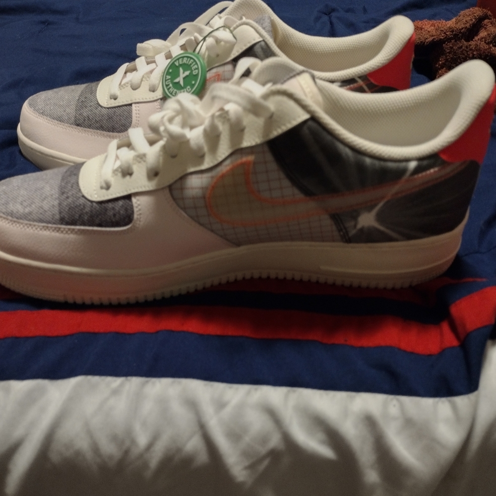 Nike Air Force 1 "Zine" White and Black Sneakers with Pink Accents